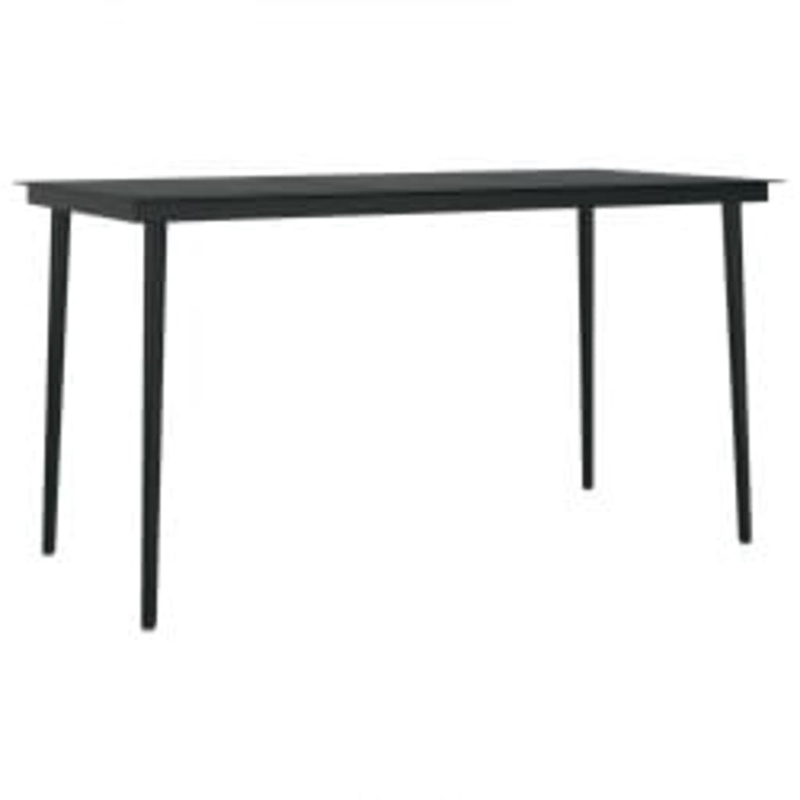 Afuera Living Contemporary Rattan Garden Dining Set in Black