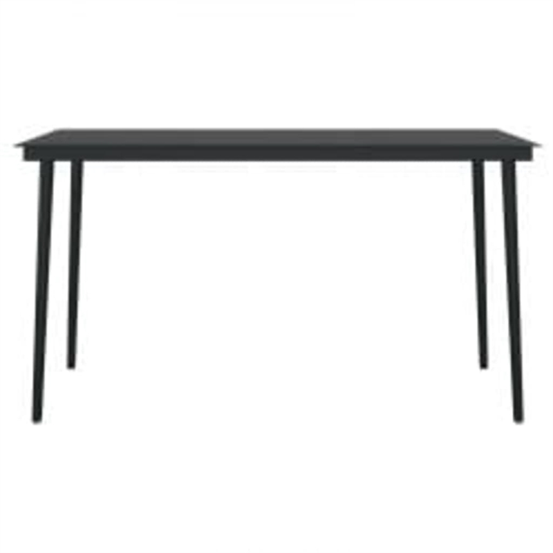 Afuera Living Contemporary Rattan Garden Dining Set in Black