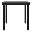 Afuera Living Contemporary Synthetic Poly Rattan Garden Dining Set in Black