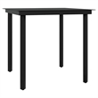 Afuera Living Contemporary Synthetic Poly Rattan Garden Dining Set in Black