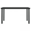Afuera Living Contemporary Garden Dining Set in Powder-Coated Black