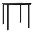 Afuera Living Contemporary Synthetic Poly Rattan Garden Dining Set in Black