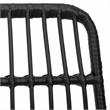 Afuera Living Contemporary Synthetic Poly Rattan Garden Dining Set in Black