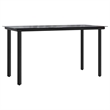 Afuera Living Contemporary Synthetic Poly Rattan Garden Dining Set in Black