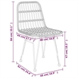 Afuera Living Contemporary Synthetic Poly Rattan Garden Dining Set in Black