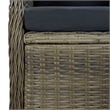 Afuera Living Contemporary Synthetic Poly Rattan Garden Dining Set in Brown