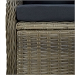 Afuera Living Contemporary Synthetic Poly Rattan Garden Dining Set in Brown