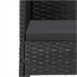 Afuera Living Contemporary Synthetic Poly Rattan Garden Dining Set in Black