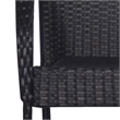 Afuera Living Contemporary Synthetic Poly Rattan Garden Dining Set in Black