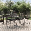 Afuera Living Contemporary Synthetic Poly Rattan Garden Dining Set in Black