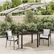 Afuera Living Contemporary Synthetic Poly Rattan Garden Dining Set in Black