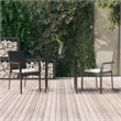 Afuera Living Contemporary Synthetic Poly Rattan Garden Dining Set in Black