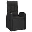 Afuera Living Contemporary Synthetic Poly Rattan Garden Dining Set in Black