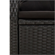 Afuera Living Contemporary Synthetic Poly Rattan Garden Dining Set in Black