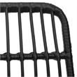 Afuera Living Contemporary Synthetic Poly Rattan Garden Dining Set in Black