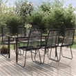 Afuera Living Contemporary Synthetic Poly Rattan Garden Dining Set in Black