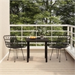 Afuera Living Contemporary Synthetic Poly Rattan Garden Dining Set in Black
