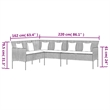 Afuera Living Contemporary Synthetic Poly Rattan Garden Dining Set in Black