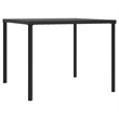 Afuera Living Contemporary Synthetic Poly Rattan Garden Dining Set in Black