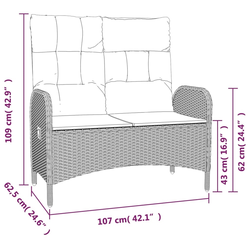 Afuera Living Contemporary Synthetic Poly Rattan Garden Dining Set in Black