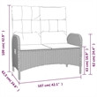 Afuera Living Contemporary Synthetic Poly Rattan Garden Dining Set in Black
