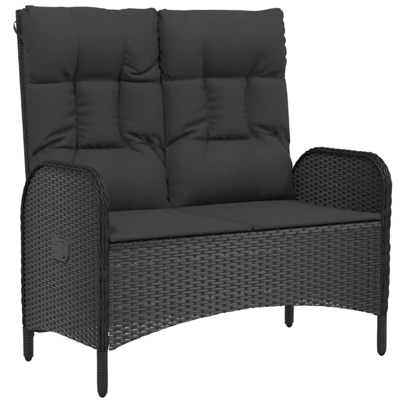 Afuera Living Contemporary Synthetic Poly Rattan Garden Dining Set in Black
