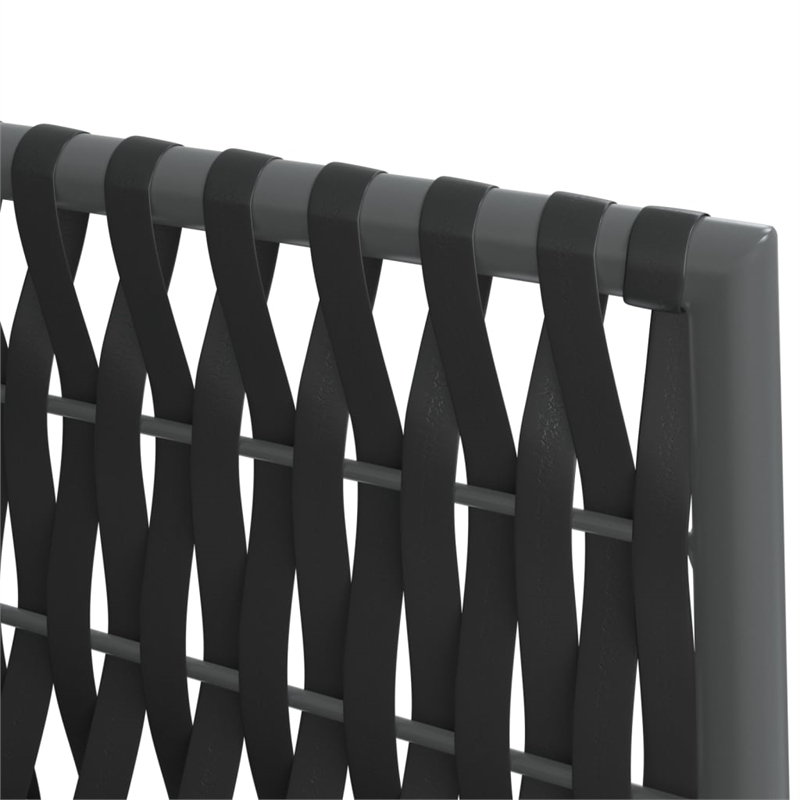 Afuera Living Contemporary Synthetic Poly Rattan Garden Dining Set in Black