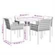 Afuera Living Contemporary Synthetic Poly Rattan Garden Dining Set in Black