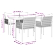 Afuera Living Contemporary Synthetic Poly Rattan Garden Dining Set in Brown