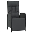 Afuera Living Contemporary Synthetic Poly Rattan Garden Dining Set in Black