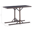 Afuera Living Contemporary Synthetic Poly Rattan Garden Dining Set in Brown