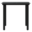Afuera Living Contemporary Synthetic Poly Rattan Garden Dining Set in Black