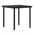Afuera Living Contemporary Synthetic Poly Rattan Garden Dining Set in Black