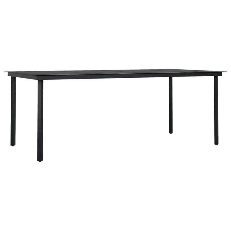 Afuera Living Contemporary Synthetic Poly Rattan Garden Dining Set in Black