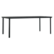 Afuera Living Contemporary Synthetic Poly Rattan Garden Dining Set in Black