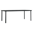 Afuera Living Contemporary Garden Dining Set in Powder-Coated Black