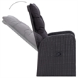 Afuera Living Contemporary Synthetic Poly Rattan Garden Dining Set in Black