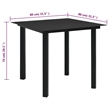 Afuera Living Contemporary Synthetic PVC Garden Dining Set in Black