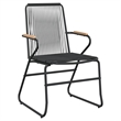 Afuera Living Contemporary Synthetic PVC Garden Dining Set in Black