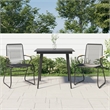 Afuera Living Contemporary Synthetic PVC Garden Dining Set in Black