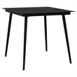 Afuera Living Contemporary Synthetic PVC Garden Dining Set in Black