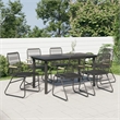 Afuera Living Contemporary Synthetic PVC Garden Dining Set in Black