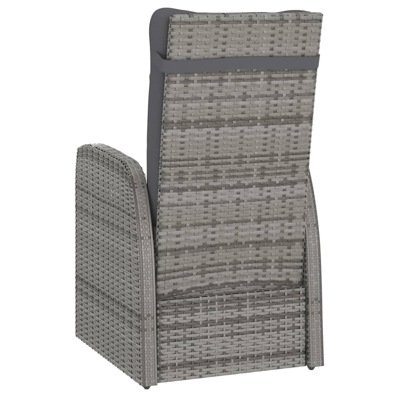 Afuera Living Contemporary Synthetic Poly Rattan 11PC Garden Dining Set in Gray