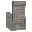Afuera Living Contemporary Synthetic Poly Rattan 11PC Garden Dining Set in Gray