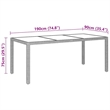 Afuera Living Contemporary Synthetic Poly Rattan Garden Dining Set in Black