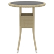 Afuera Living Contemporary Synthetic Poly Rattan Garden Dining Set in Beige