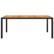 Afuera Living Contemporary Synthetic Poly Rattan Garden Dining Set in Black