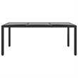 Afuera Living Contemporary Synthetic Poly Rattan Garden Dining Set in Black