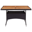 Afuera Living Contemporary Synthetic Poly Rattan Garden Dining Set in Black