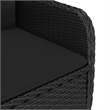 Afuera Living Contemporary Synthetic Poly Rattan Garden Dining Set in Black